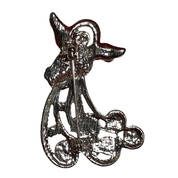 Silver Tone Angel Brooch Pin With Rhinestone Accents In Gift Box - Picture 4 of 8